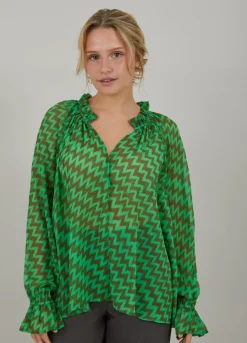 Kvinde Coster Copenhagen Skjorter Og Bluser^Bluse I Zig Zag Print