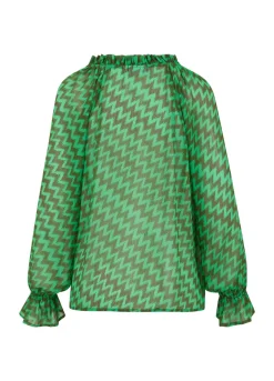 Kvinde Coster Copenhagen Skjorter Og Bluser^Bluse I Zig Zag Print