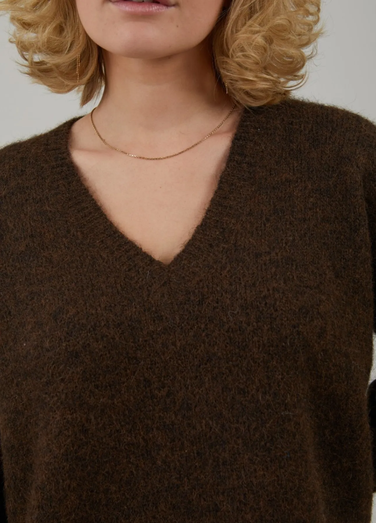 Kvinde Coster Copenhagen Strik^Cc Heart Amelia Alpaca V-Hals