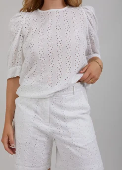 Kvinde Coster Copenhagen Skjorter Og Bluser^Cc Heart Amy Top M. Broderie Anglaise