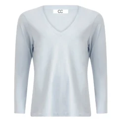 Kvinde Coster Copenhagen T-Shirts^Cc Heart Langaermet T-Shirt M. V-Hals