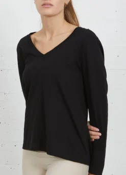 Kvinde Coster Copenhagen T-Shirts^Cc Heart Langaermet T-Shirt M. V-Hals
