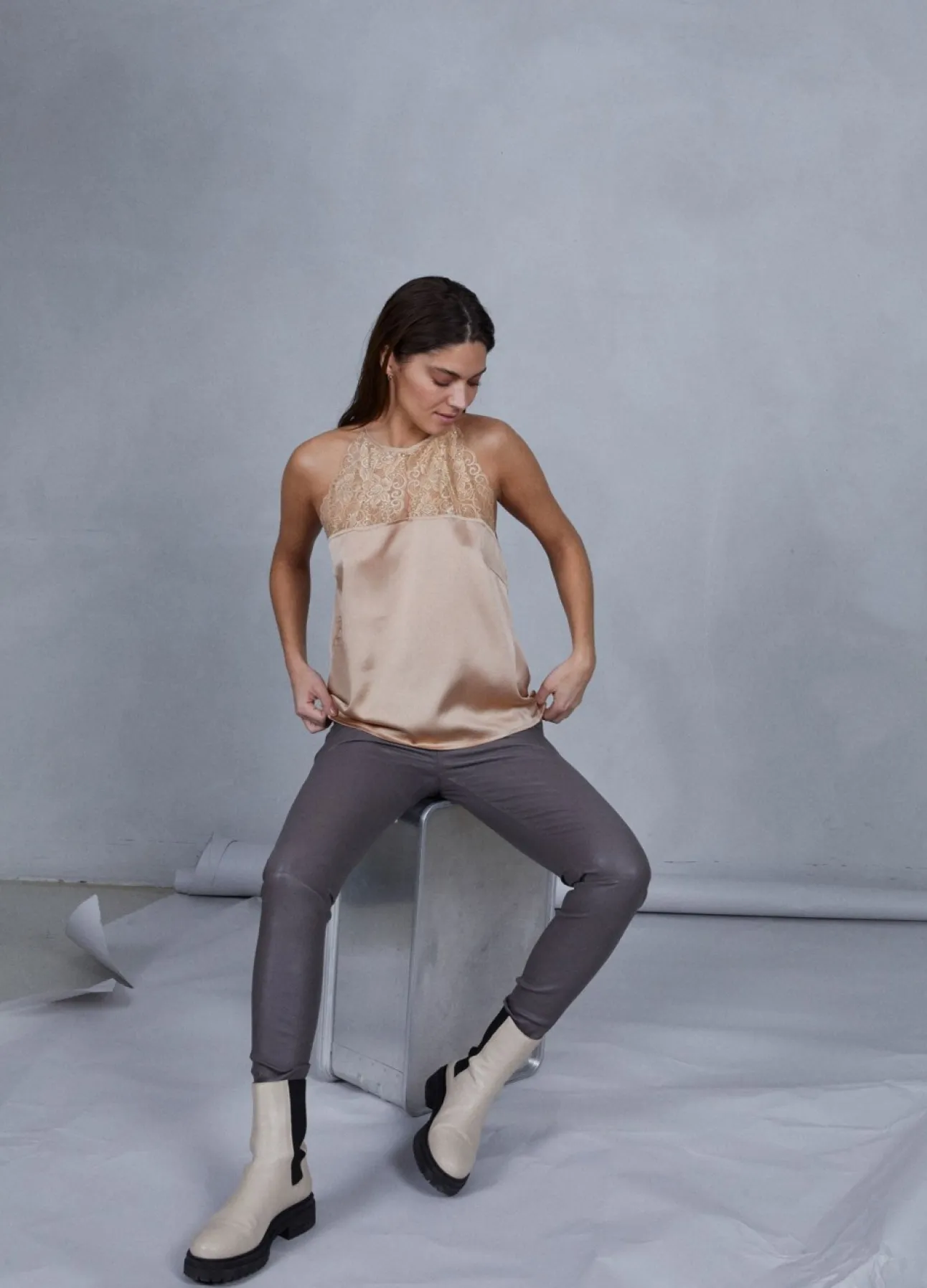 Kvinde Coster Copenhagen Læder^Cc Heart Læderleggings