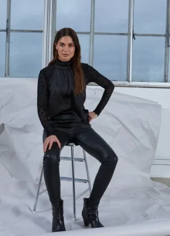 Kvinde Coster Copenhagen Bukser^Cc Heart Læderleggings