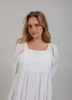 Kvinde Coster Copenhagen Kjoler^Cc Heart Nora Kjole M. Broderie Anglaise