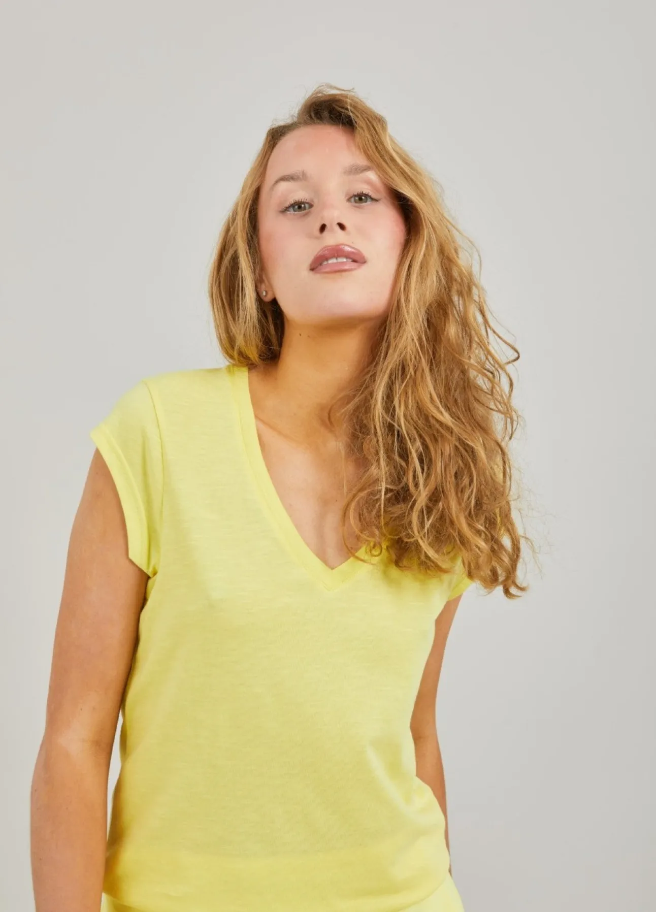 Kvinde Coster Copenhagen T-Shirts^Cc Heart T-Shirt Med V-Hals