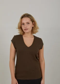 Kvinde Coster Copenhagen T-Shirts^Cc Heart T-Shirt Med V-Hals
