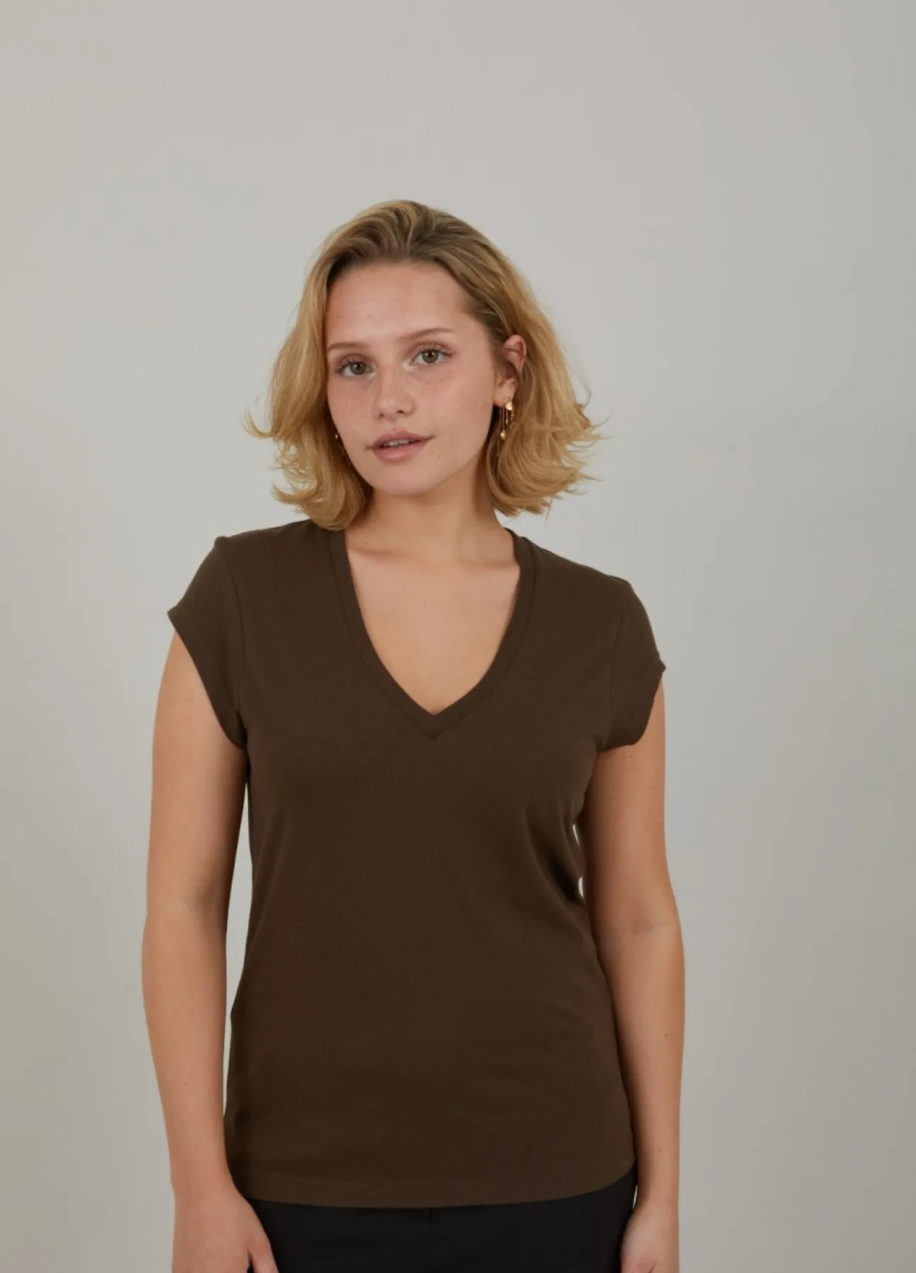 Kvinde Coster Copenhagen T-Shirts^Cc Heart T-Shirt Med V-Hals