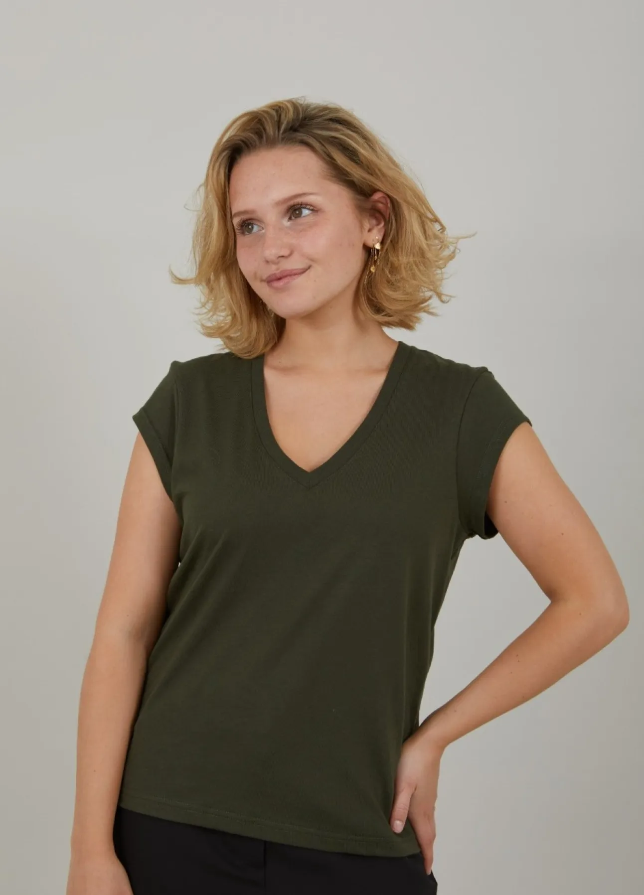 Kvinde Coster Copenhagen T-Shirts^Cc Heart T-Shirt Med V-Hals