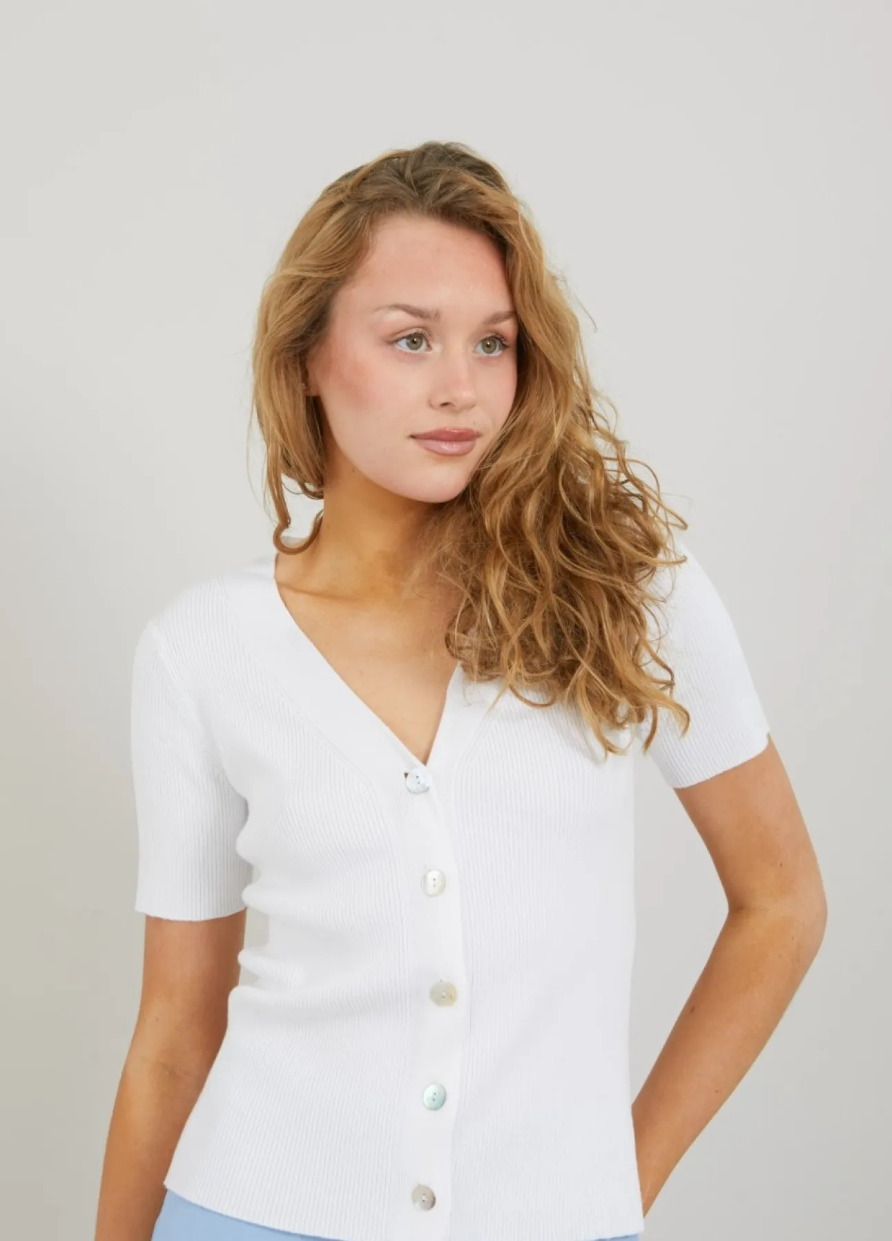 Kvinde Coster Copenhagen Strik^Cc Hear Willa Kortaermet Cardigan