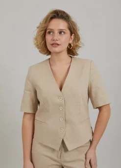 Kvinde Coster Copenhagen Blazers^Cropped Blazer M. Korteaermer