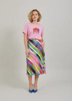 Kvinde Coster Copenhagen Nederdele^Kjole I Faded Stribe Print