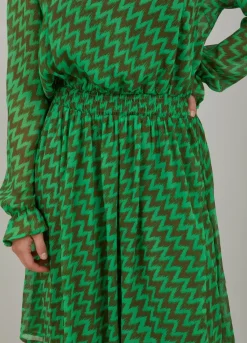 Kvinde Coster Copenhagen Kjoler^Kjole I Zig Zag Ikat Print