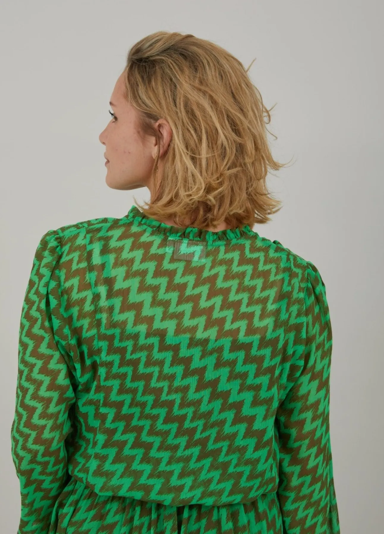 Kvinde Coster Copenhagen Kjoler^Kjole I Zig Zag Ikat Print