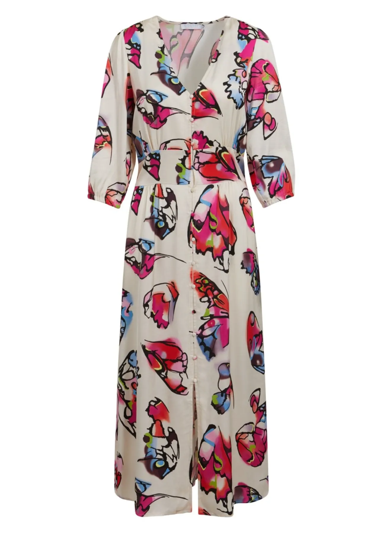 Kvinde Coster Copenhagen Kjoler^Kjole M. Knapper Og Butterfly Print