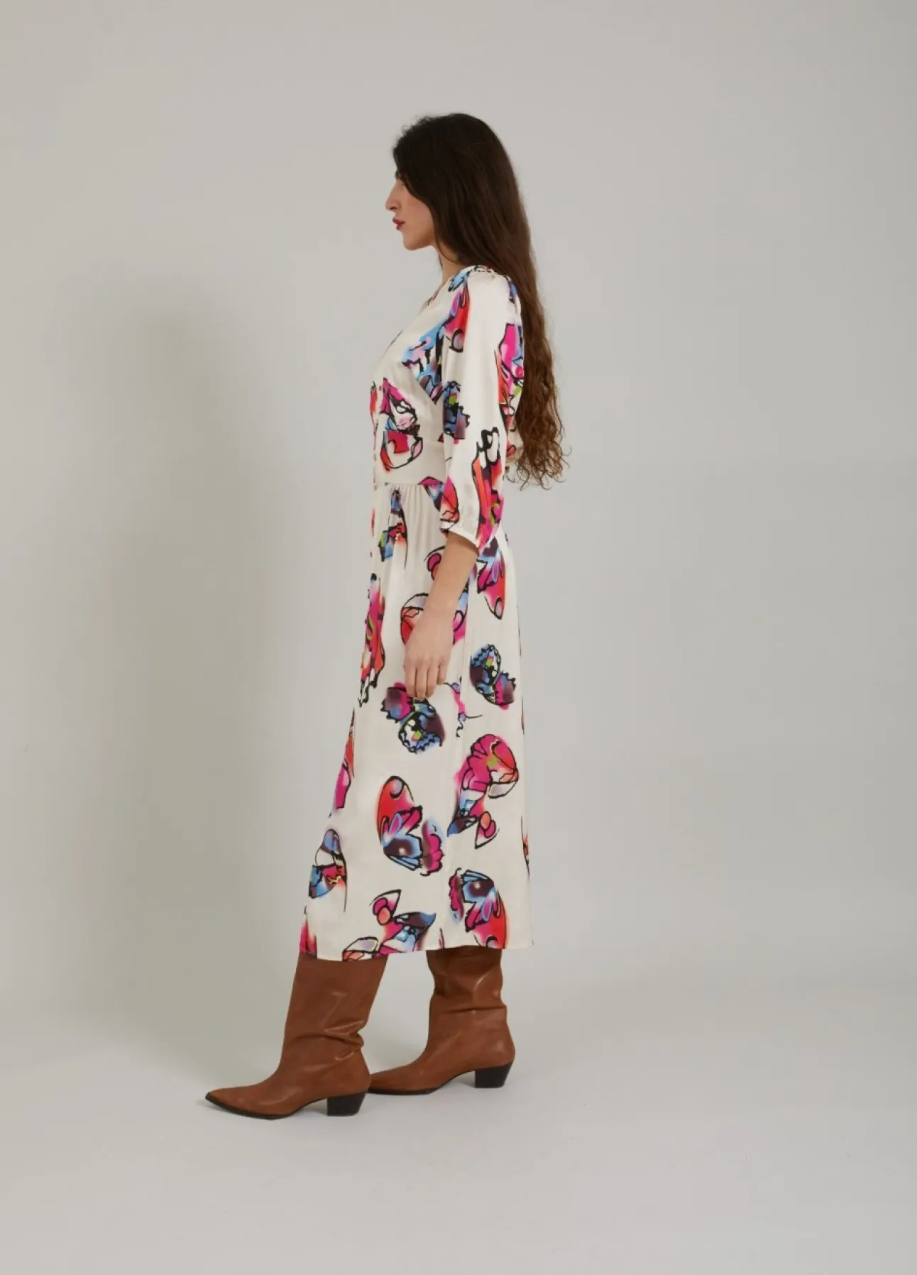 Kvinde Coster Copenhagen Kjoler^Kjole M. Knapper Og Butterfly Print