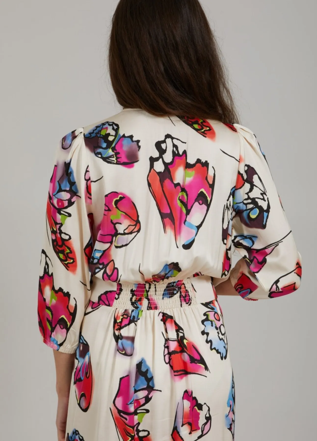 Kvinde Coster Copenhagen Kjoler^Kjole M. Knapper Og Butterfly Print