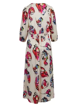 Kvinde Coster Copenhagen Kjoler^Kjole M. Knapper Og Butterfly Print
