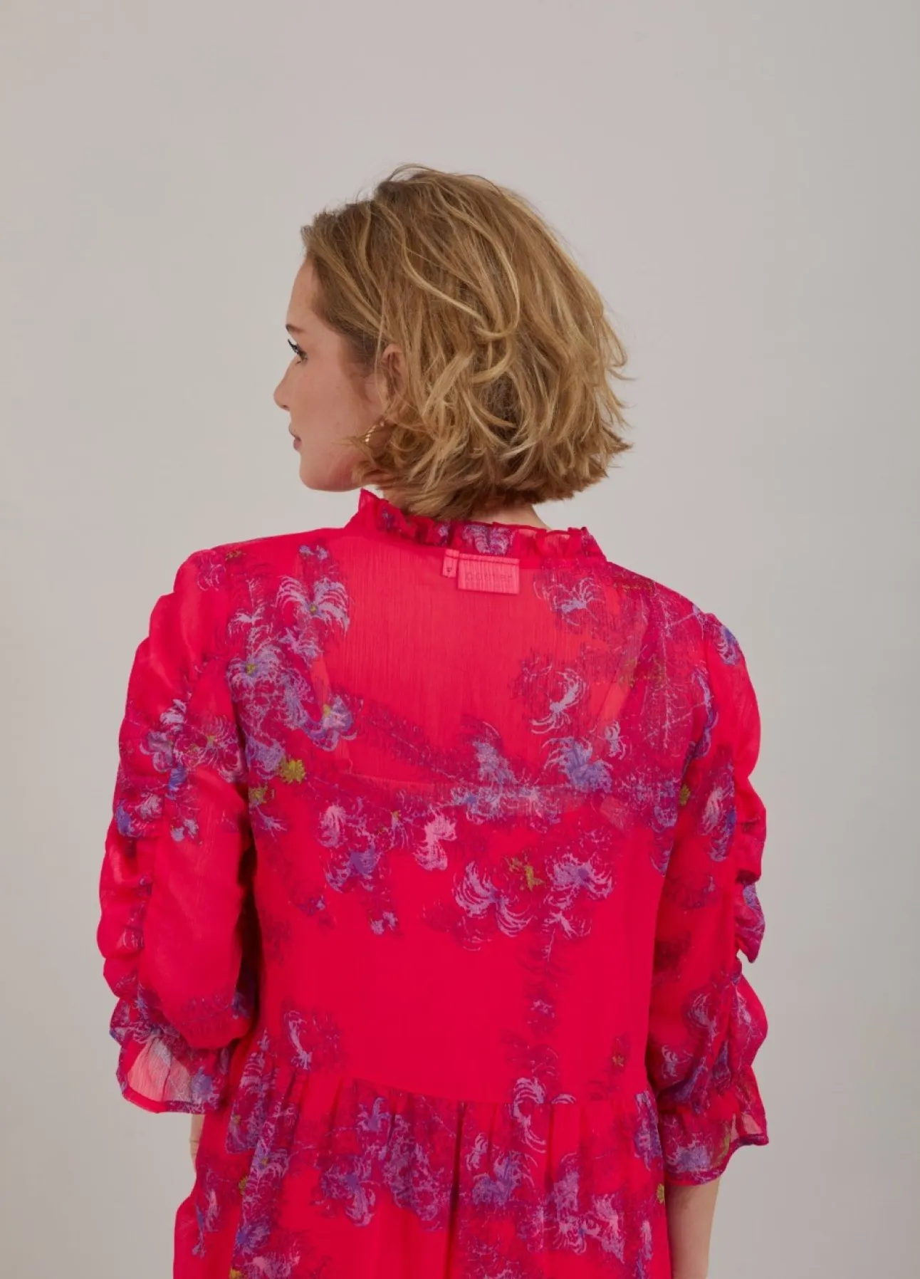 Kvinde Coster Copenhagen Kjoler^Kort Kjole M. Feather Bloom Print