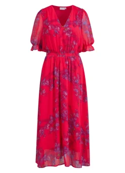 Kvinde Coster Copenhagen Kjoler^Lang Kjole M. Feather Bloom Print
