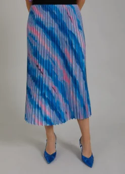 Kvinde Coster Copenhagen Nederdele^Plisseret Nederdel M. Faded Stripe Print