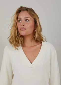 Kvinde Coster Copenhagen Strik^Seawool Boucle Lang Strik