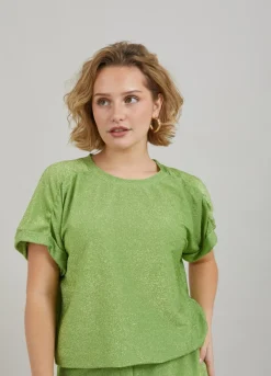 Kvinde Coster Copenhagen Skjorter Og Bluser^Shimmer Top M. Samlinger Pa Aermet