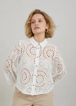 Kvinde Coster Copenhagen Skjorter Og Bluser^Skjorte I Broderi Anglaise