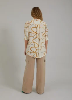 Kvinde Coster Copenhagen Skjorter Og Bluser^Skjorte M. 3/4 Laengde Aermer Og Chain Print