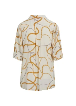 Kvinde Coster Copenhagen Skjorter Og Bluser^Skjorte M. 3/4 Laengde Aermer Og Chain Print