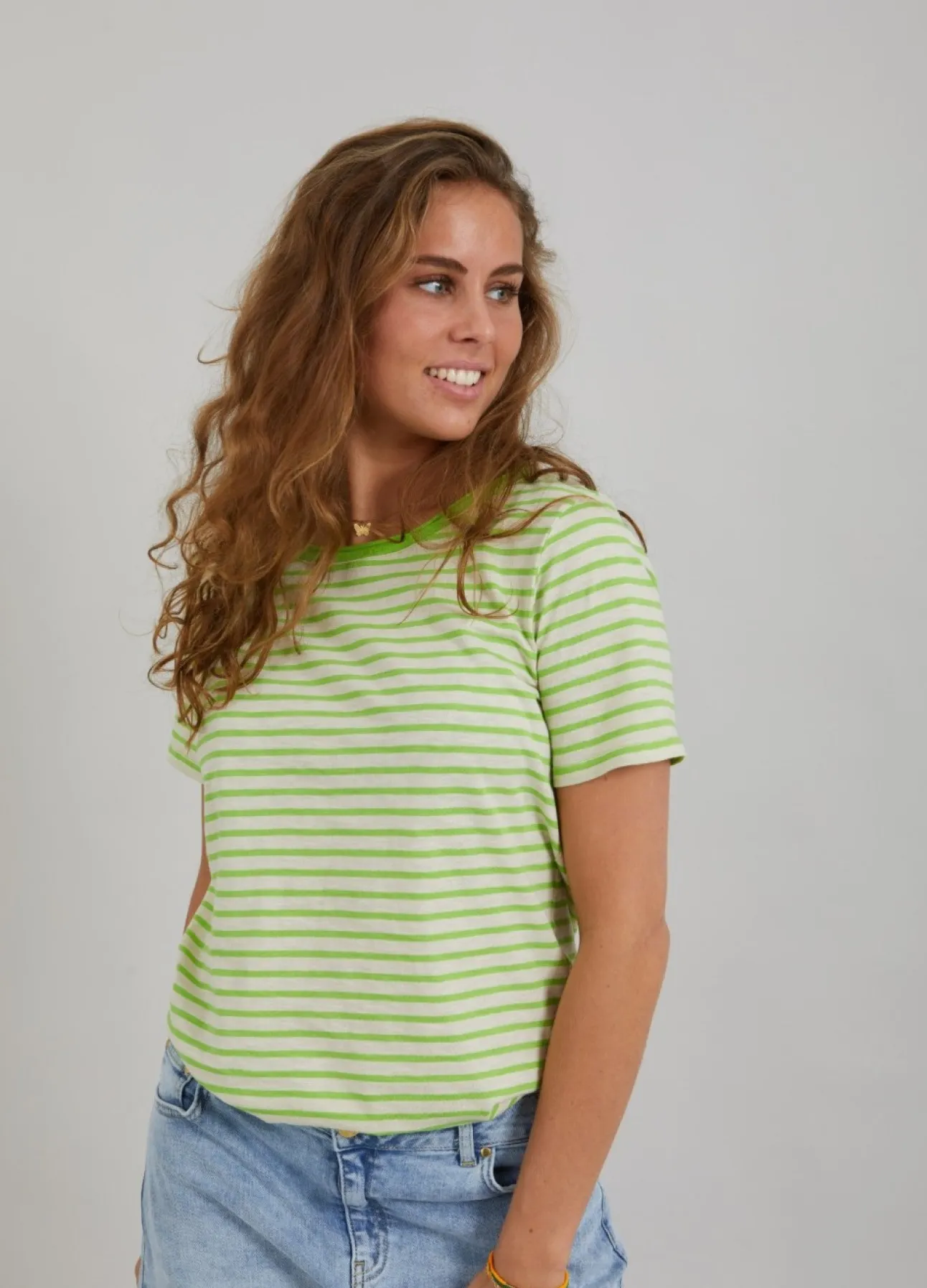 Kvinde Coster Copenhagen T-Shirts^Stribet T-Shirt