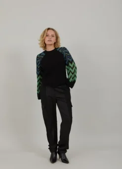 Kvinde Coster Copenhagen Strik^Strik M. Multifarvet Aermer