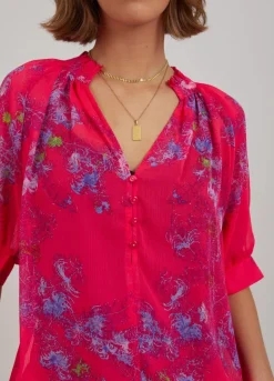 Kvinde Coster Copenhagen Skjorter Og Bluser^Top M. Feather Bloom Print