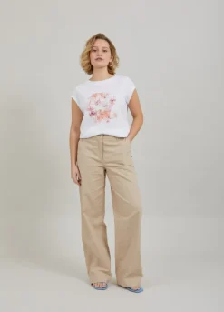 Kvinde Coster Copenhagen T-Shirts^T-Shirt M. Fjer Print