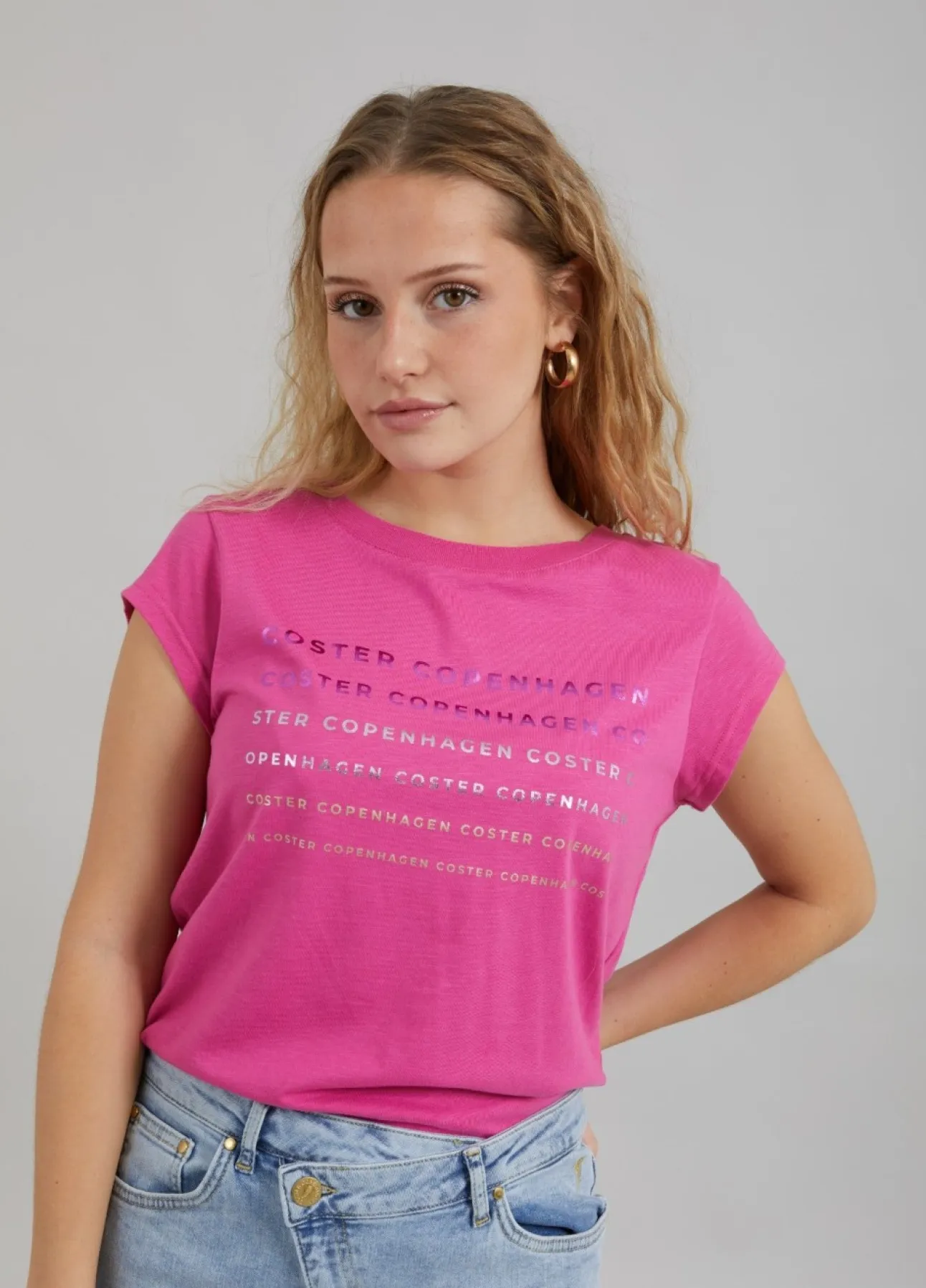Kvinde Coster Copenhagen T-Shirts^T-Shirt M. Folie Logo