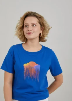 Kvinde Coster Copenhagen T-Shirts^T-Shirt M. Sky Print