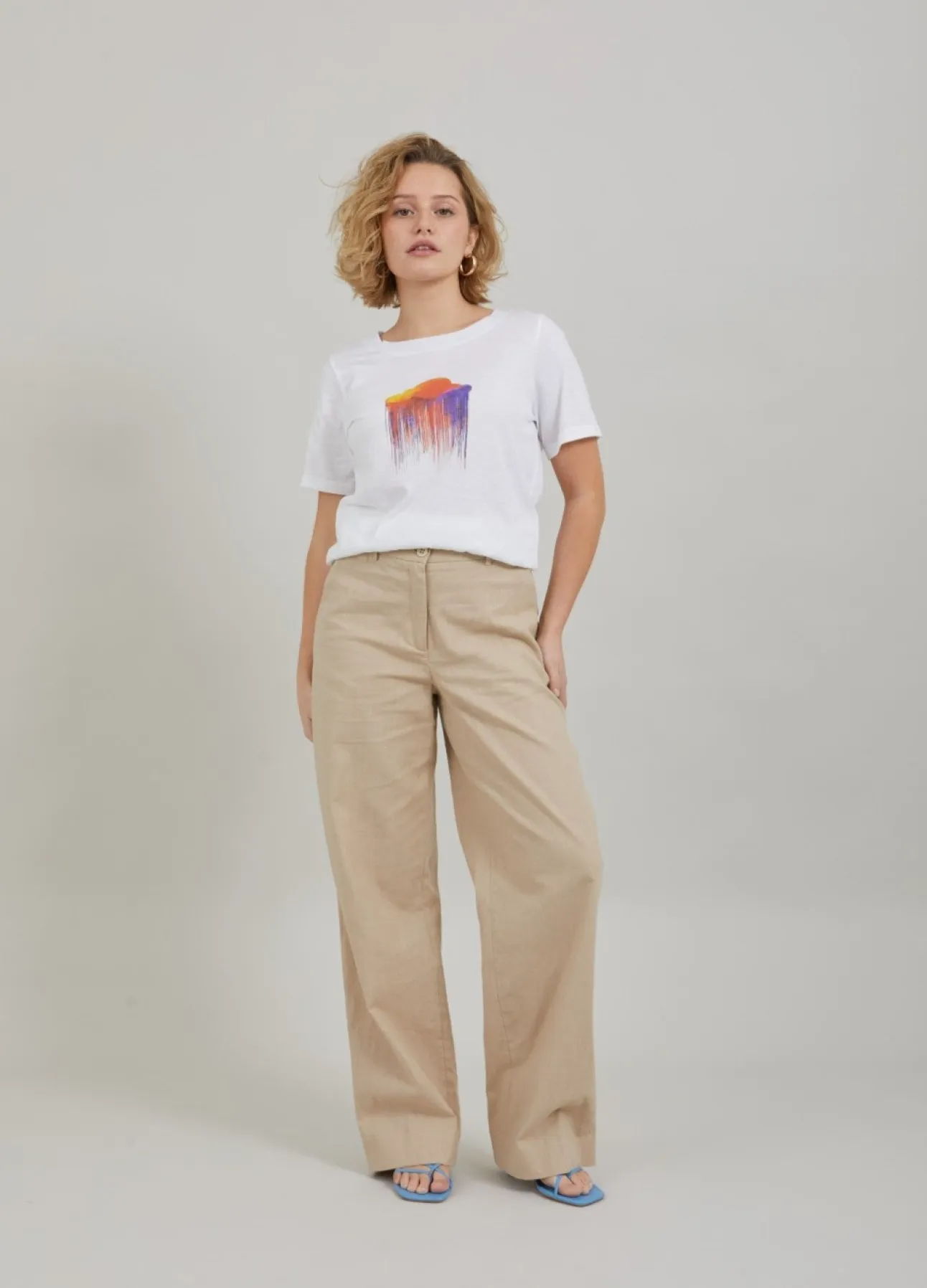 Kvinde Coster Copenhagen T-Shirts^T-Shirt M. Sky Print