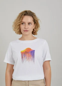 Kvinde Coster Copenhagen T-Shirts^T-Shirt M. Sky Print